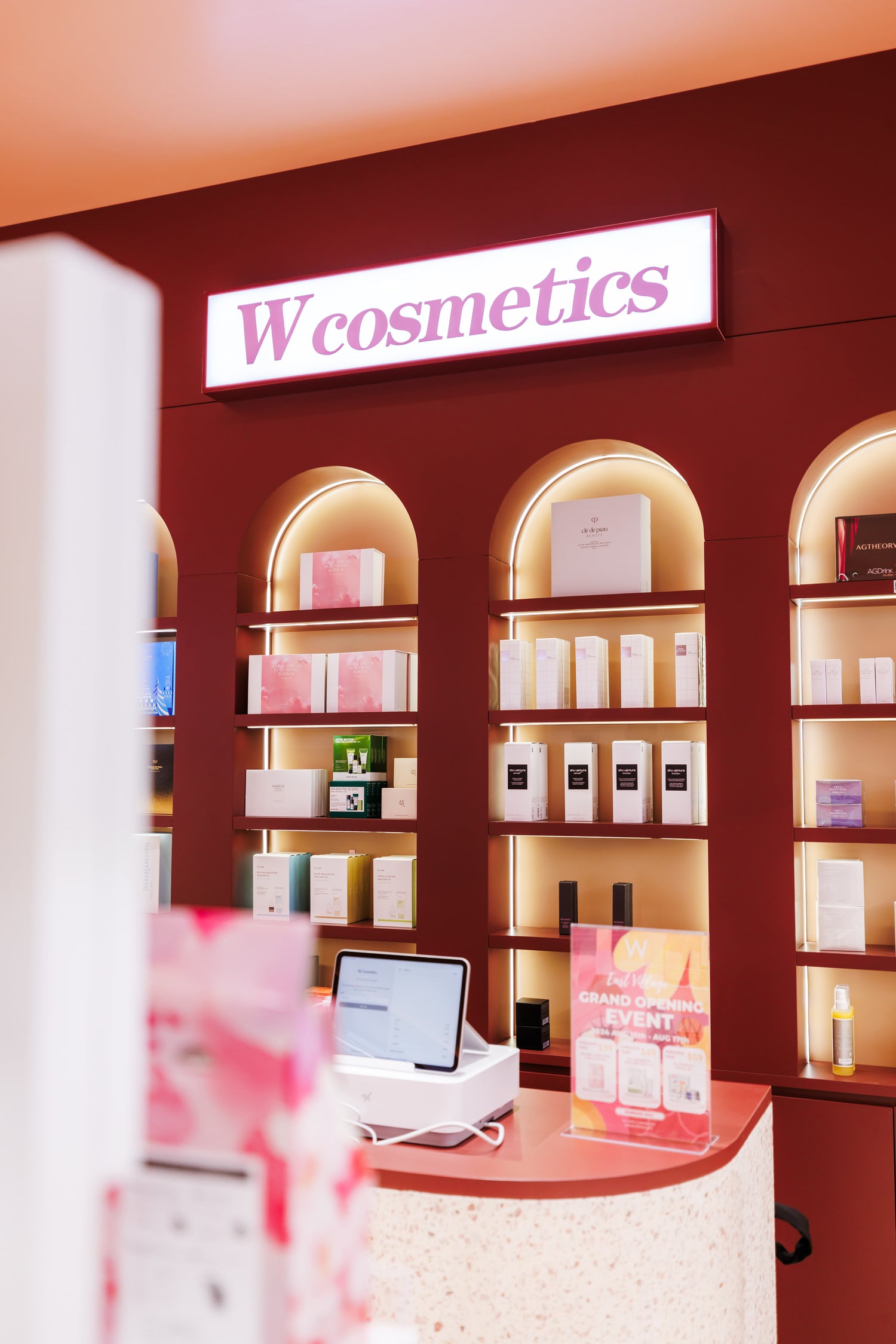 Announcing the Grand Opening of W Cosmetics in East Village Shopping Centre, Zetland, NSW