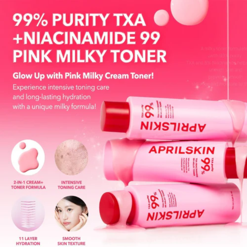 April Skin Txa Niacinamide Toning Shot 99 Milky Toner 150ml