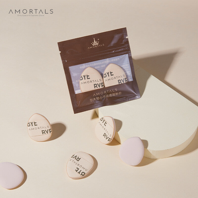 Amortals Finger Sized Mini Puff Concealer Puff 2Pcs