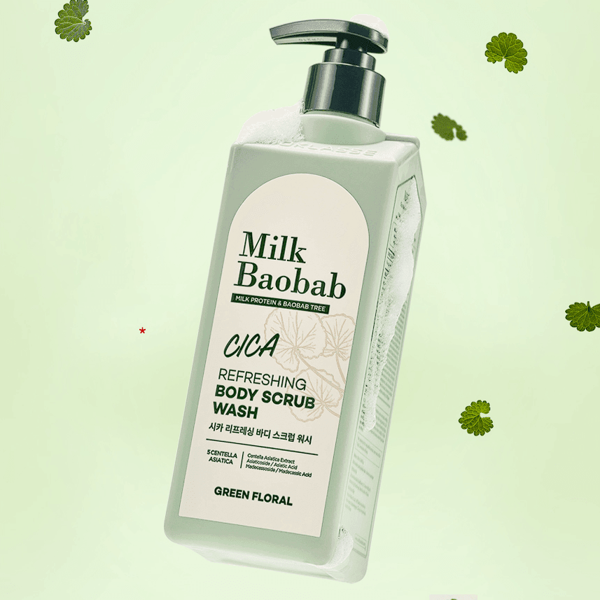 Milk Baobab Cica Refreshing Body Scrub Wash 500ml