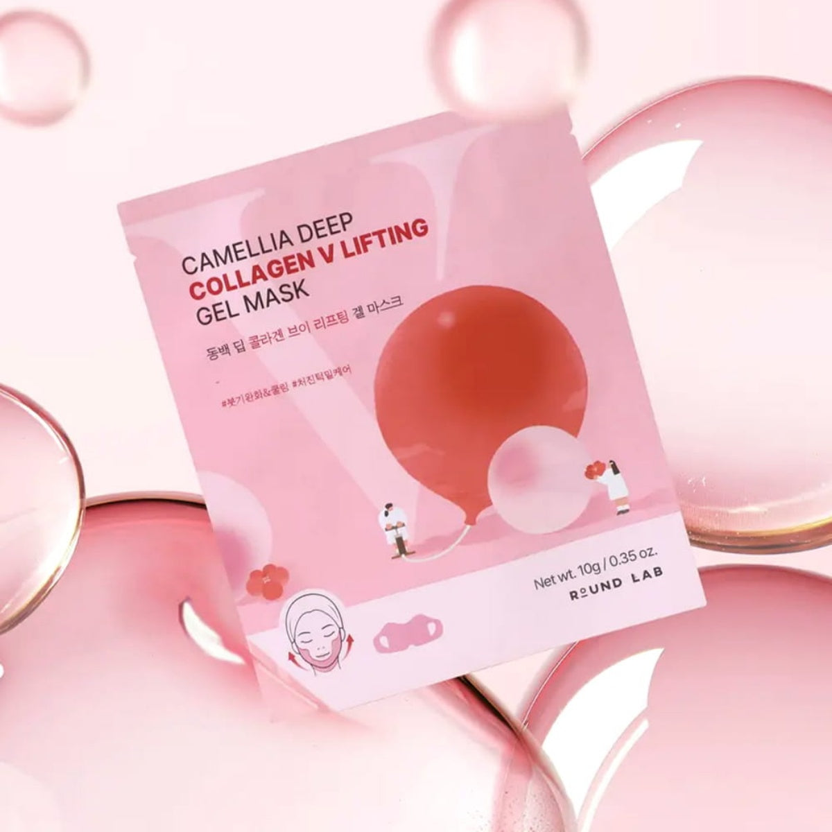 Round Lab Camellia Deep Collagen V Lifting Gel Mask 10g 1Pcs