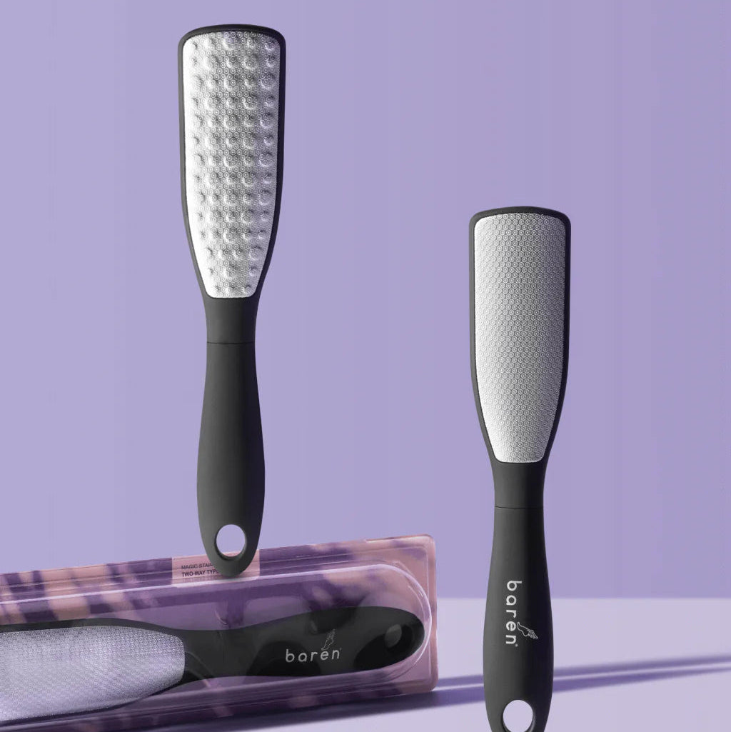 Baren Callus Remover Magic Professional Stainless Steel Double-Sided Foot File