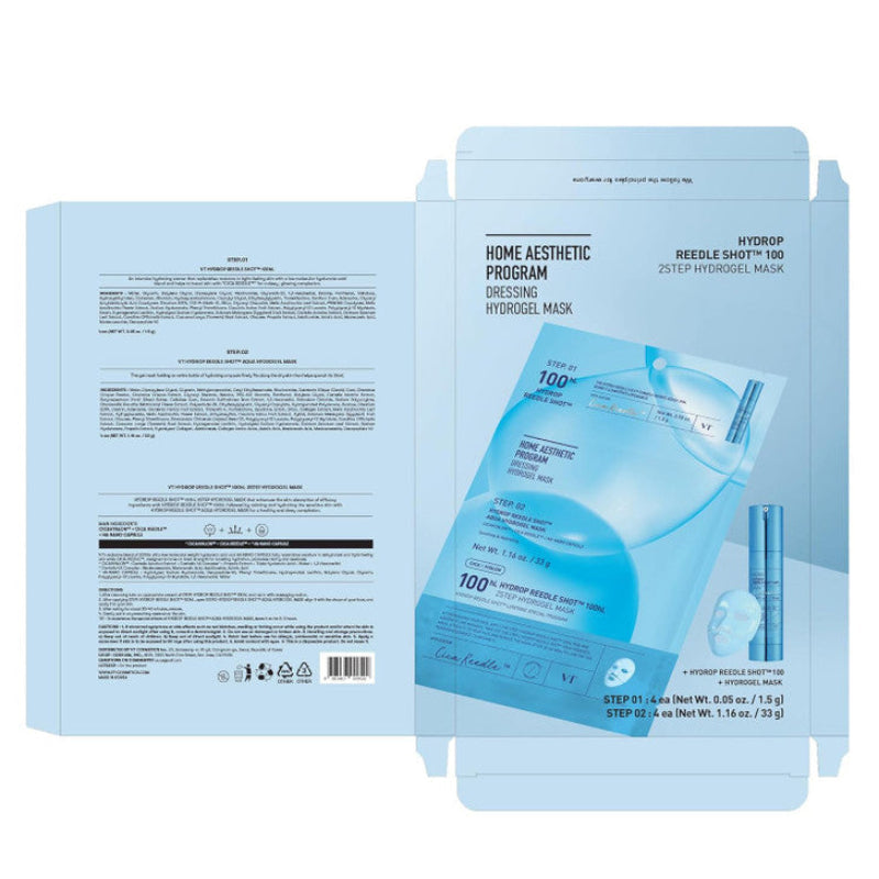 VT Cosmetics Hydrop Reedle Shot 100hl 2-Step Hydrogel Mask 1pc