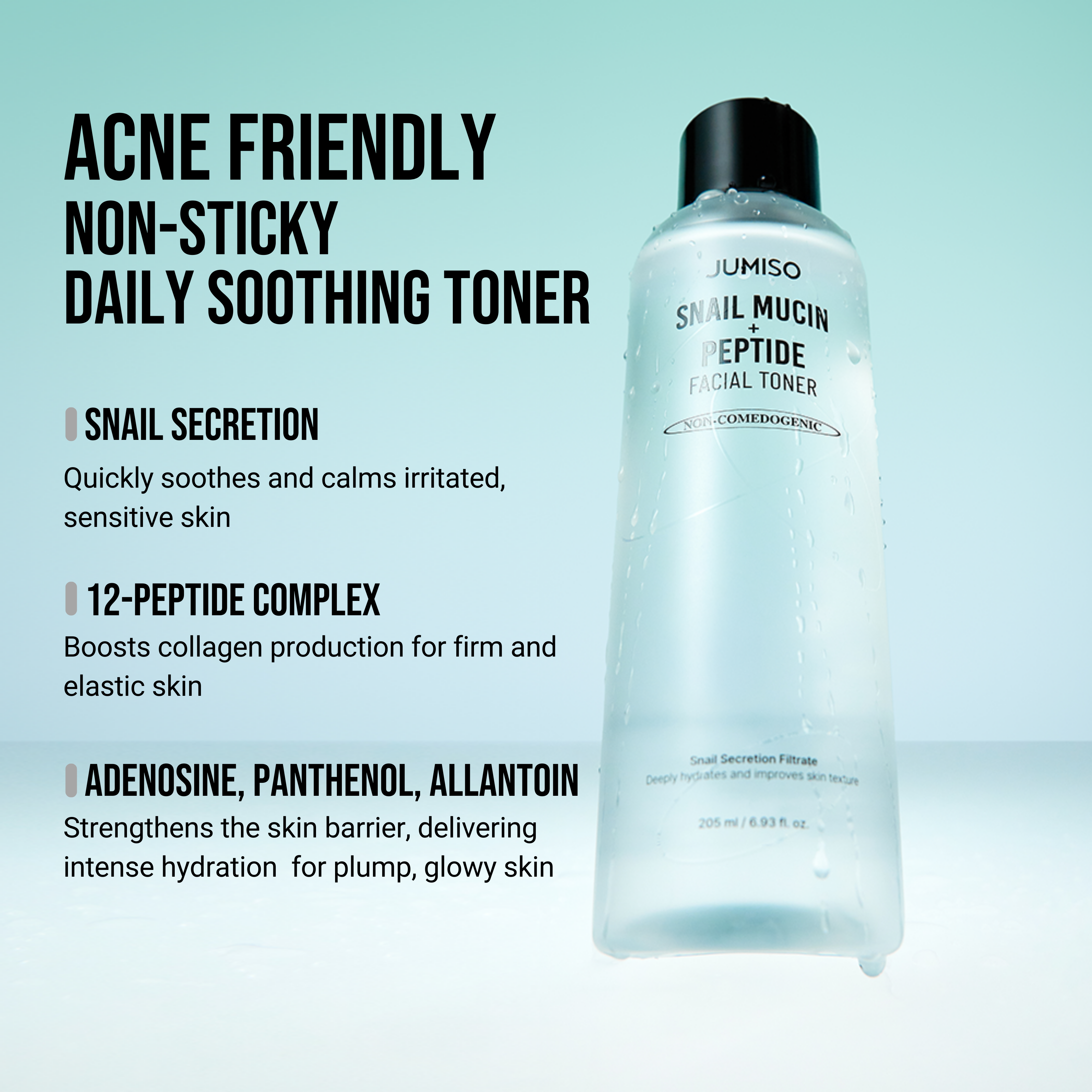 Jumiso Snail Mucin + Peptide Facial Toner 205ml