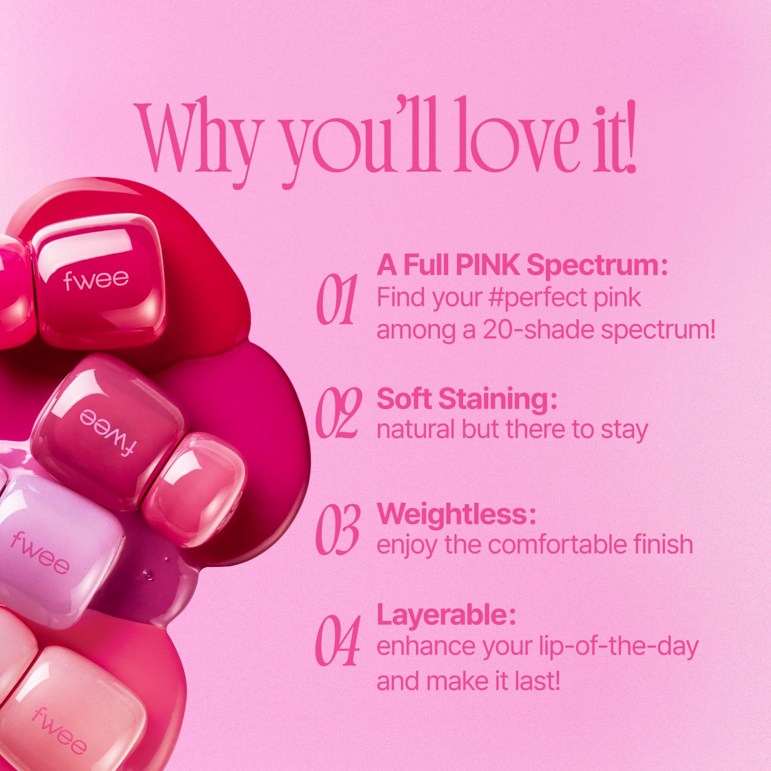 Fwee Pink Obsession Stay-Fit Lip Tint 3.8g