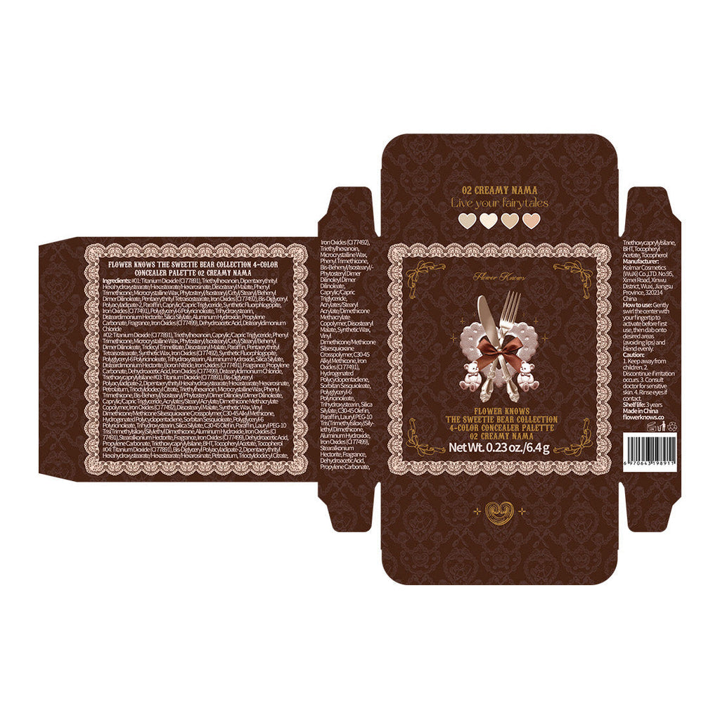 Flower Knows The Sweetie Bear Collection 4-Color Concealer Palette