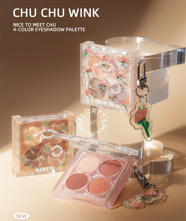 Flortte Nice to Meet Chu 4-color Eyeshadow Palette 4g