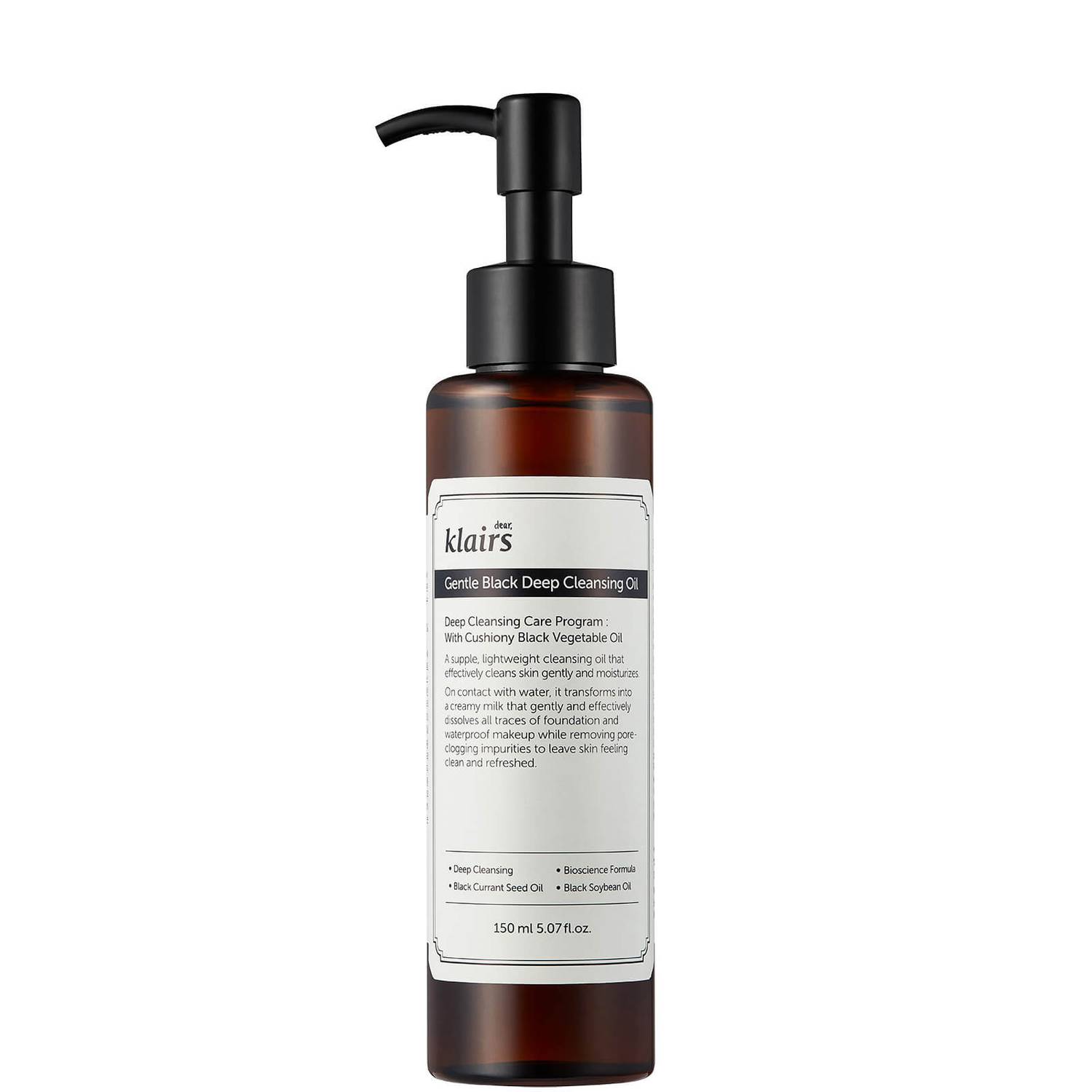 Dear Klairs Gentle Black Deep Cleansing Oil 150ml