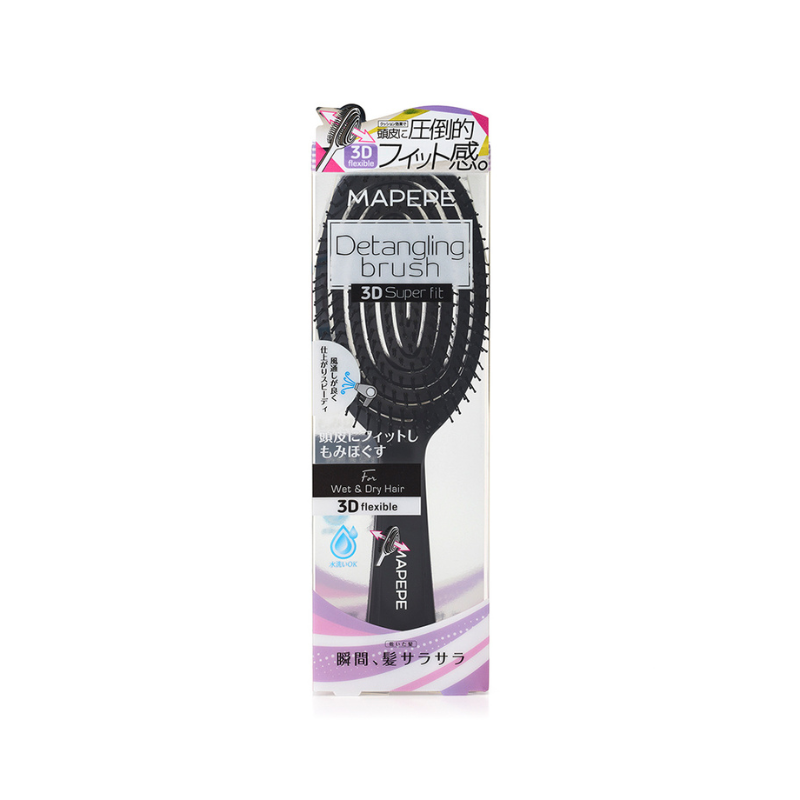 Mapepe Detangling Brush 3D Super Fit Matte Black