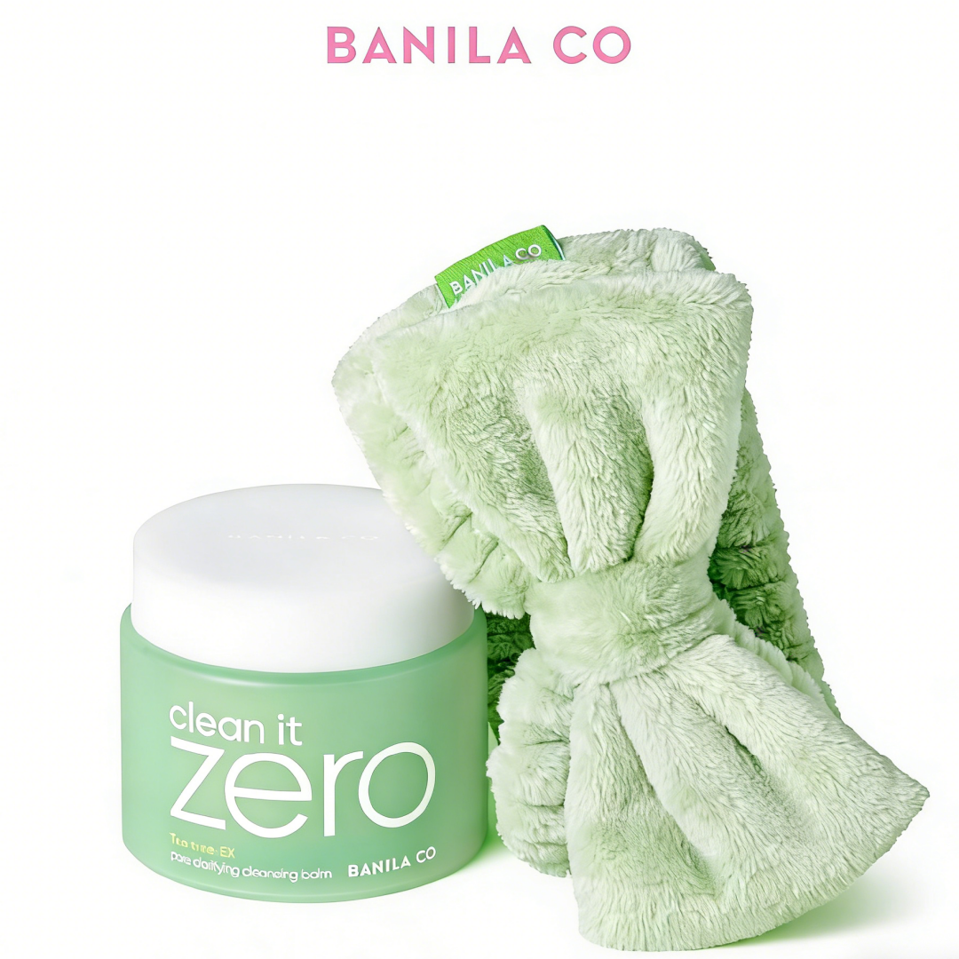 Banila Co Clean It Zero Pore Clarifying Cleansing Balm Gift Set 180ml+Mint Headband 1Pcs