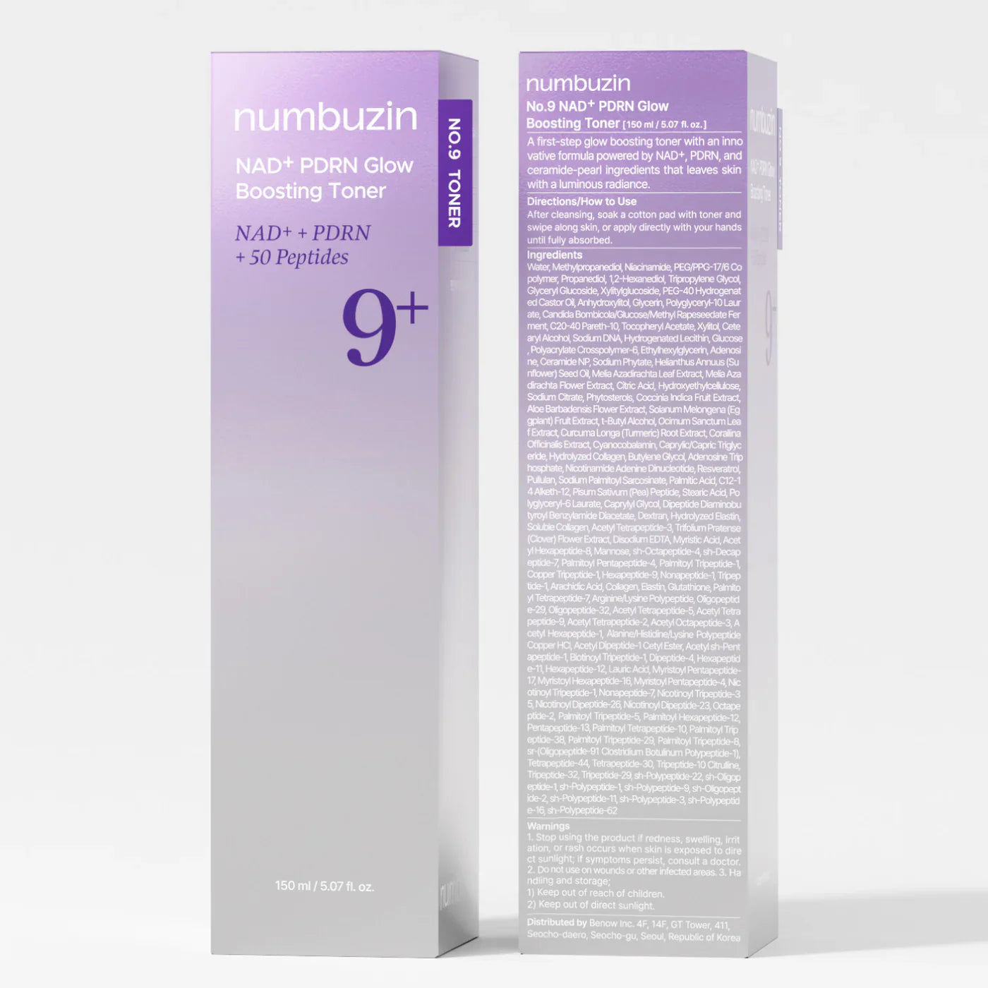 Numbuzin No.9+ Nad+ Pdrn Glow Boosting Toner 150ml