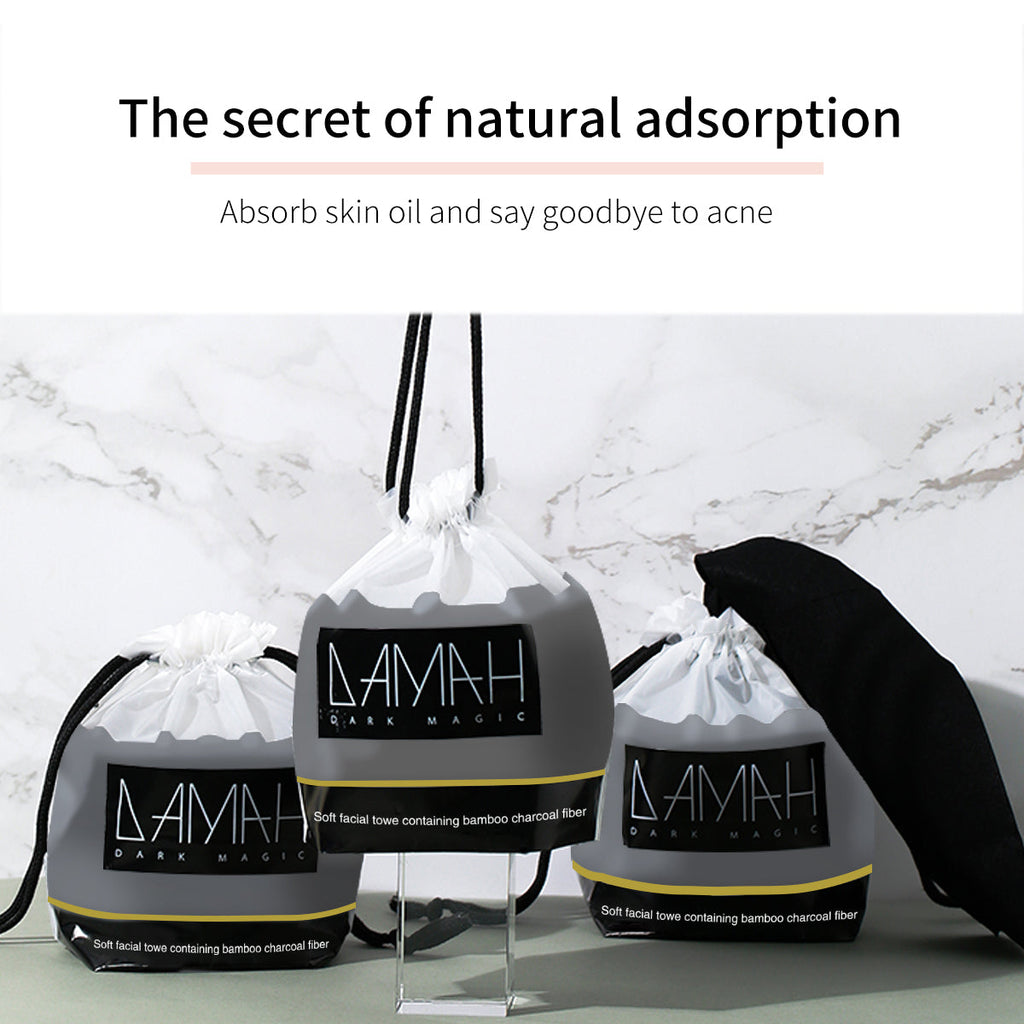 DAMAH Dark Magic Disposable Facial Towel Charcoal 170g 50Pcs