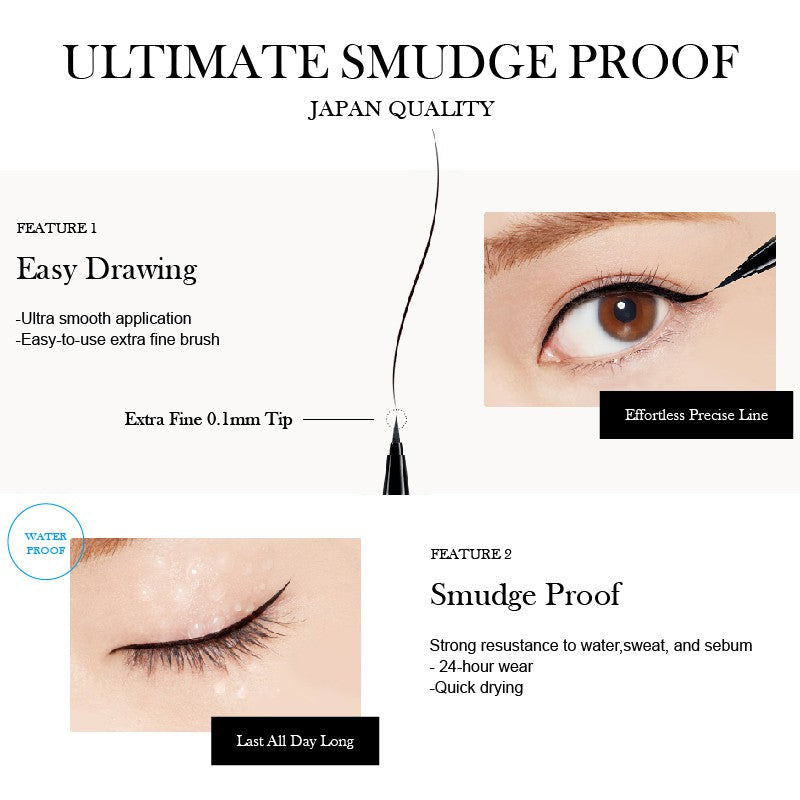 Dup Silky Liquid Eyeliner Waterproof Chiffon Brown