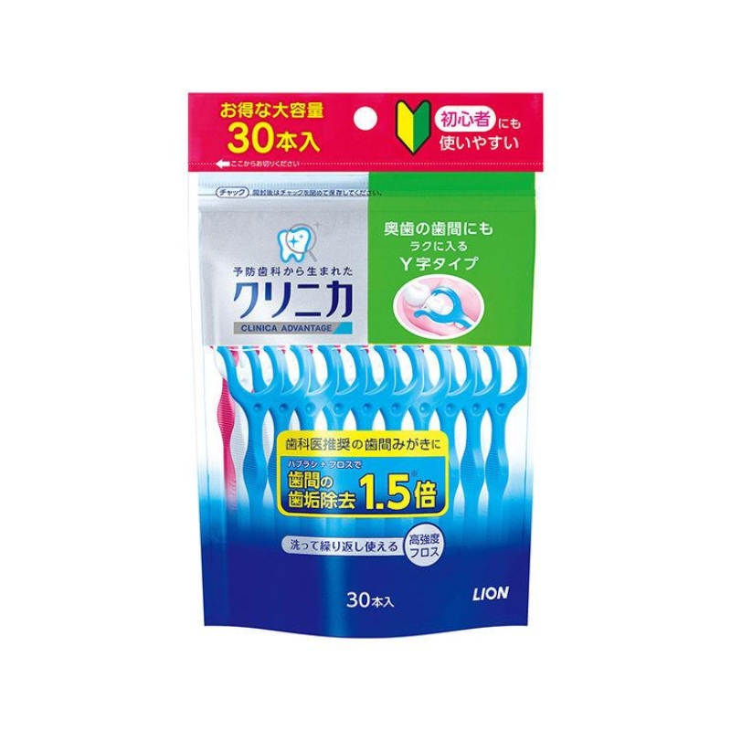 Lion Clinica Advantage Dental Floss Y-Shaped 30 Pieces