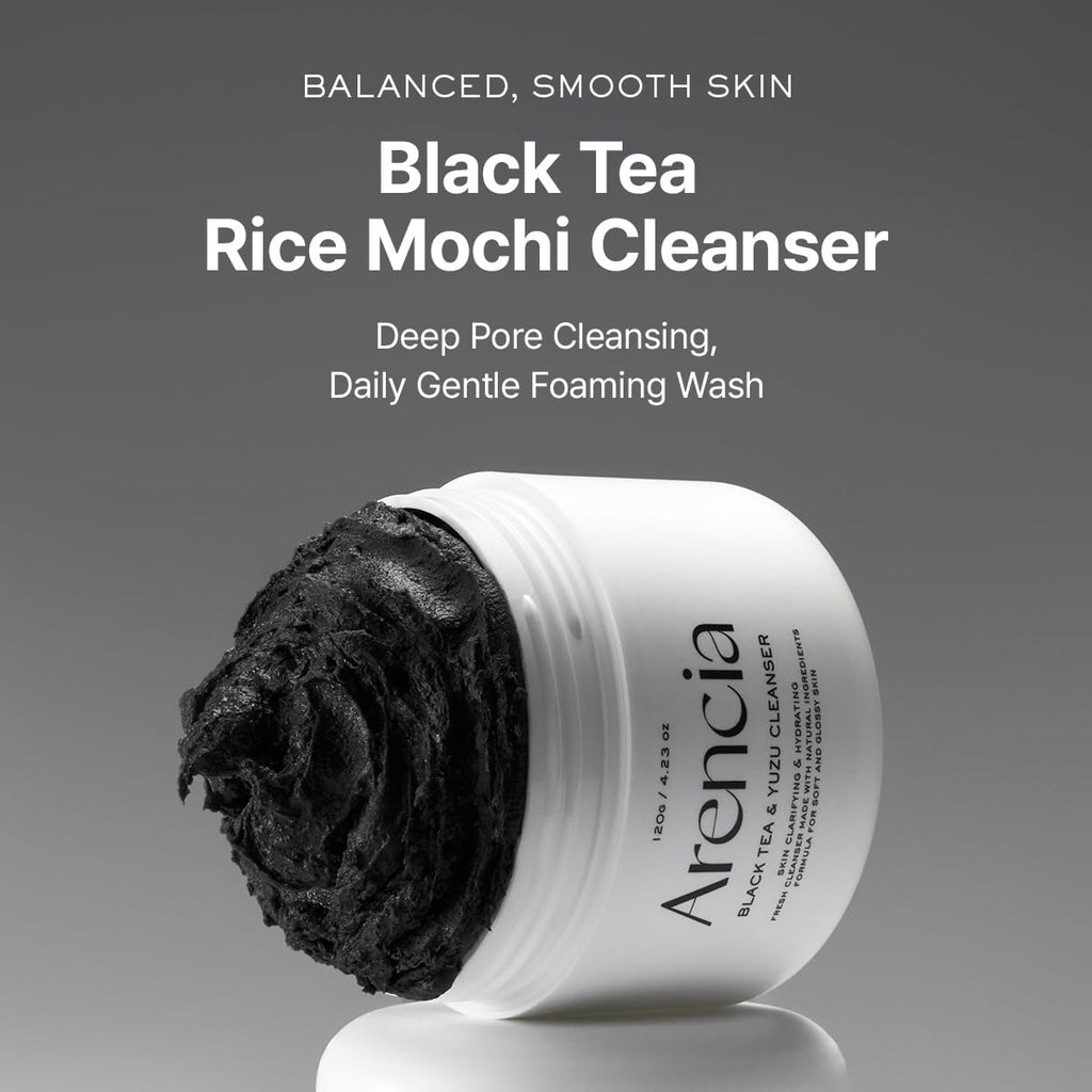 Arencia Black Tea Rice Mochi Cleanser 120g