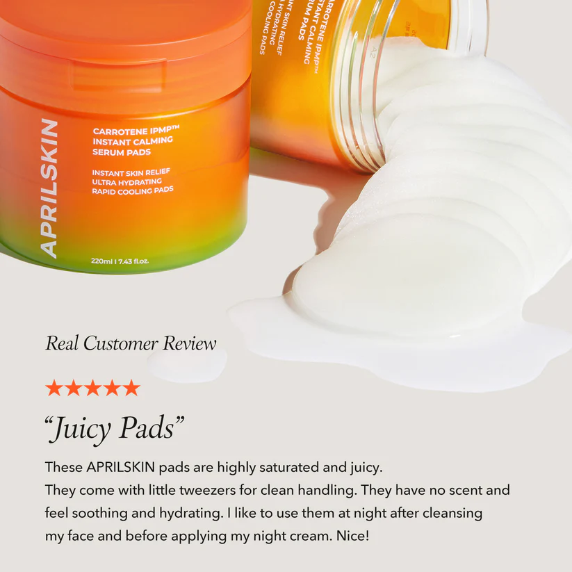 April Skin Carrotene Ipmp Instant Calming Serum Pads 220ml