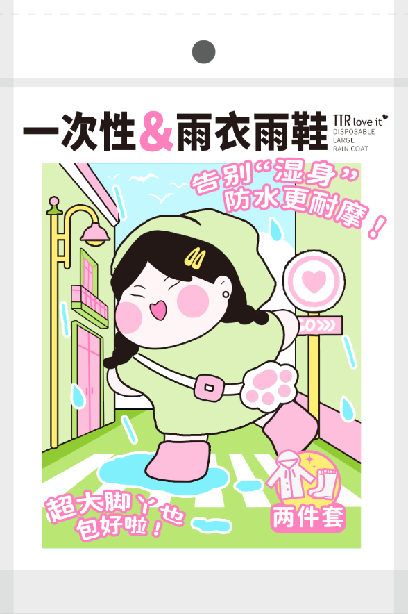TTR Disposable Raincoat + Rainboot