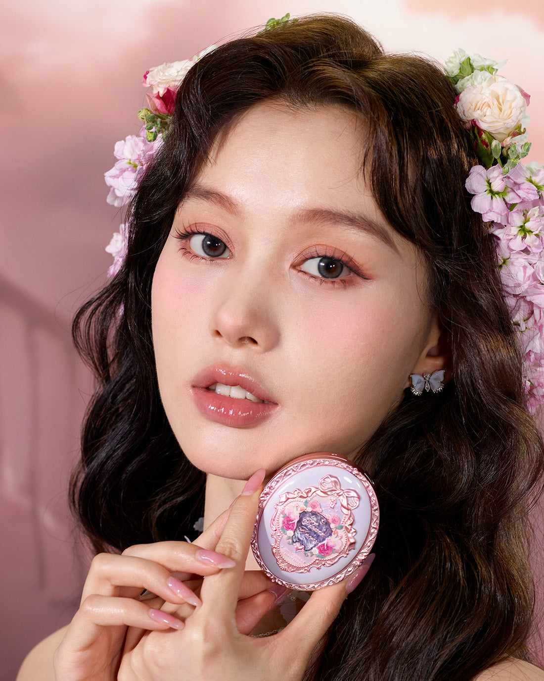 Flower Knows Midsummer Fairytales Collection Velvet Embossed Blush