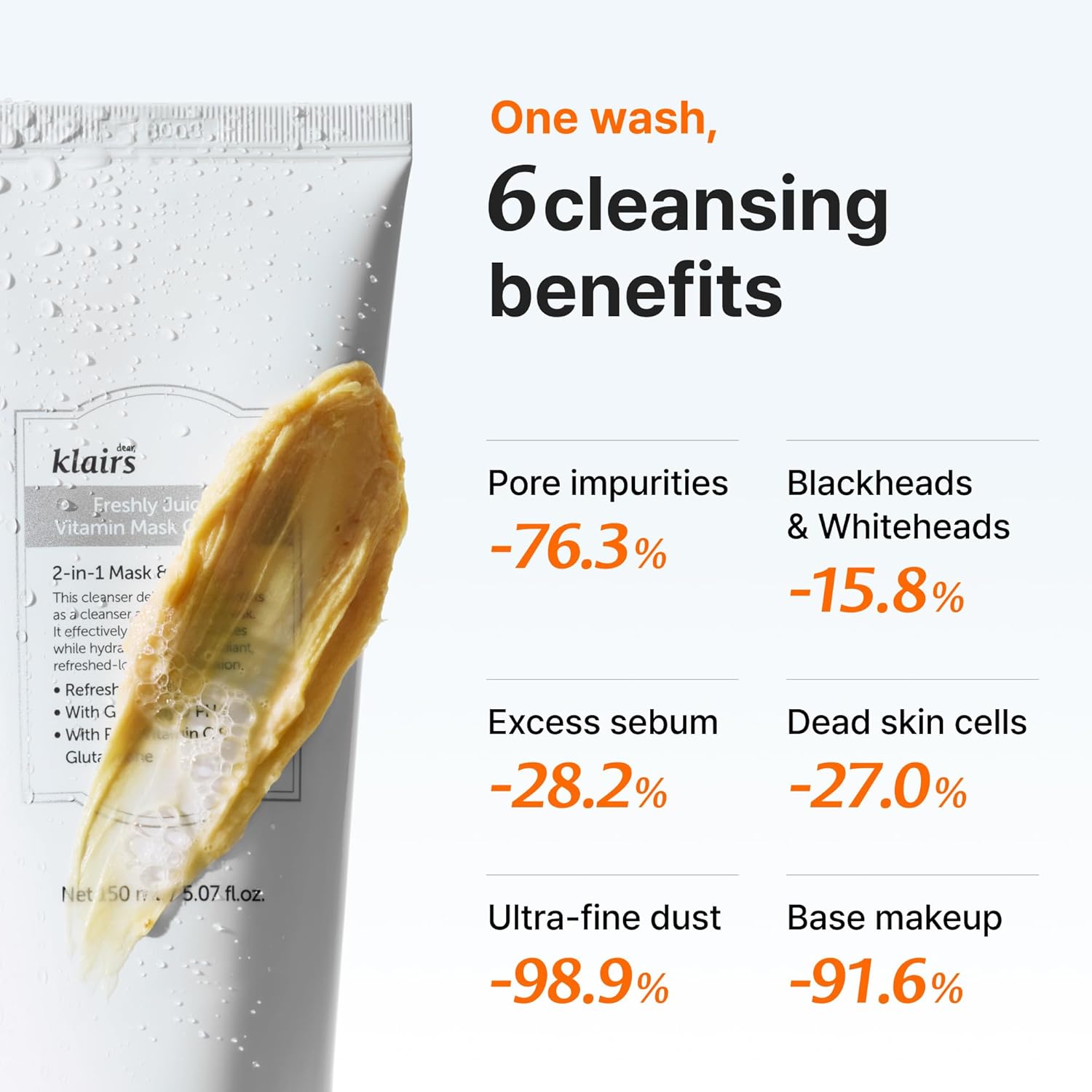Dear Klairs Freshly Juiced Vitamin Mask Cleanser 150ml
