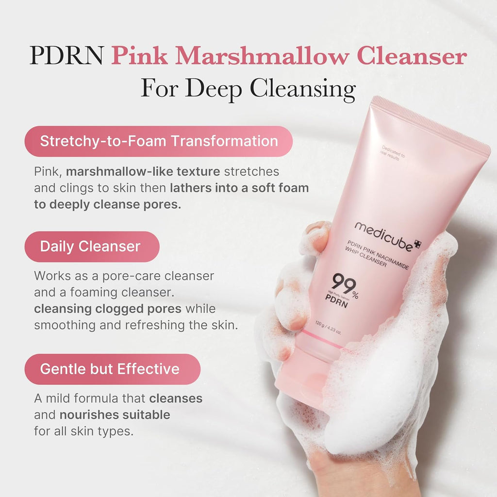 Medicube PDRN Pink Niacineamide Whip Cleanser
