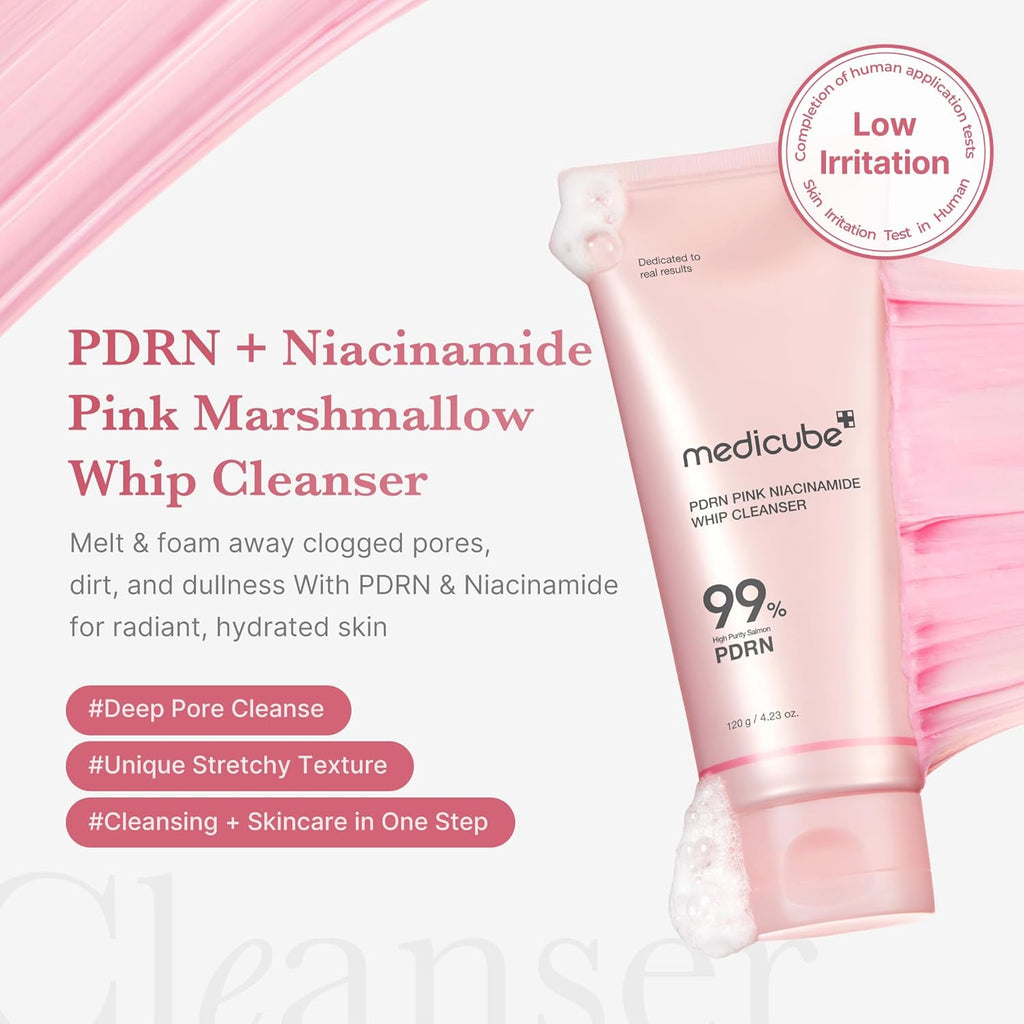 Medicube PDRN Pink Niacineamide Whip Cleanser