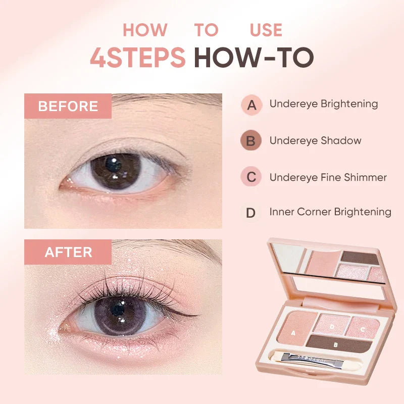 Judydoll  4-Color Lying Silkworm Eyeshadow Palette