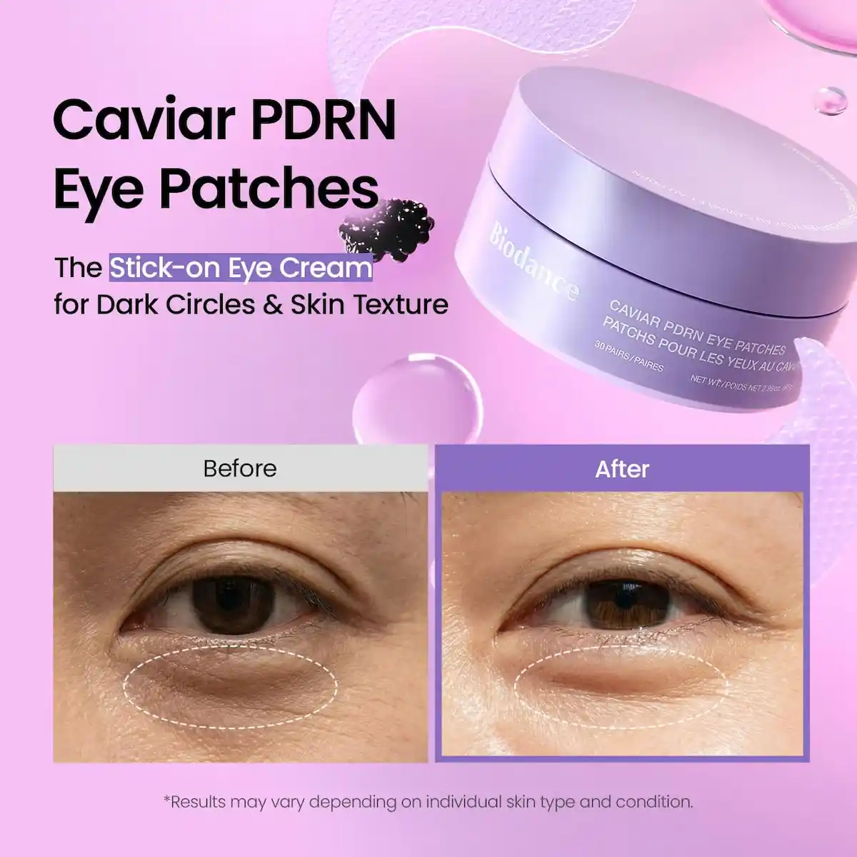 Biodance Caviar Pdrn Eye Patches 30 Pairs
