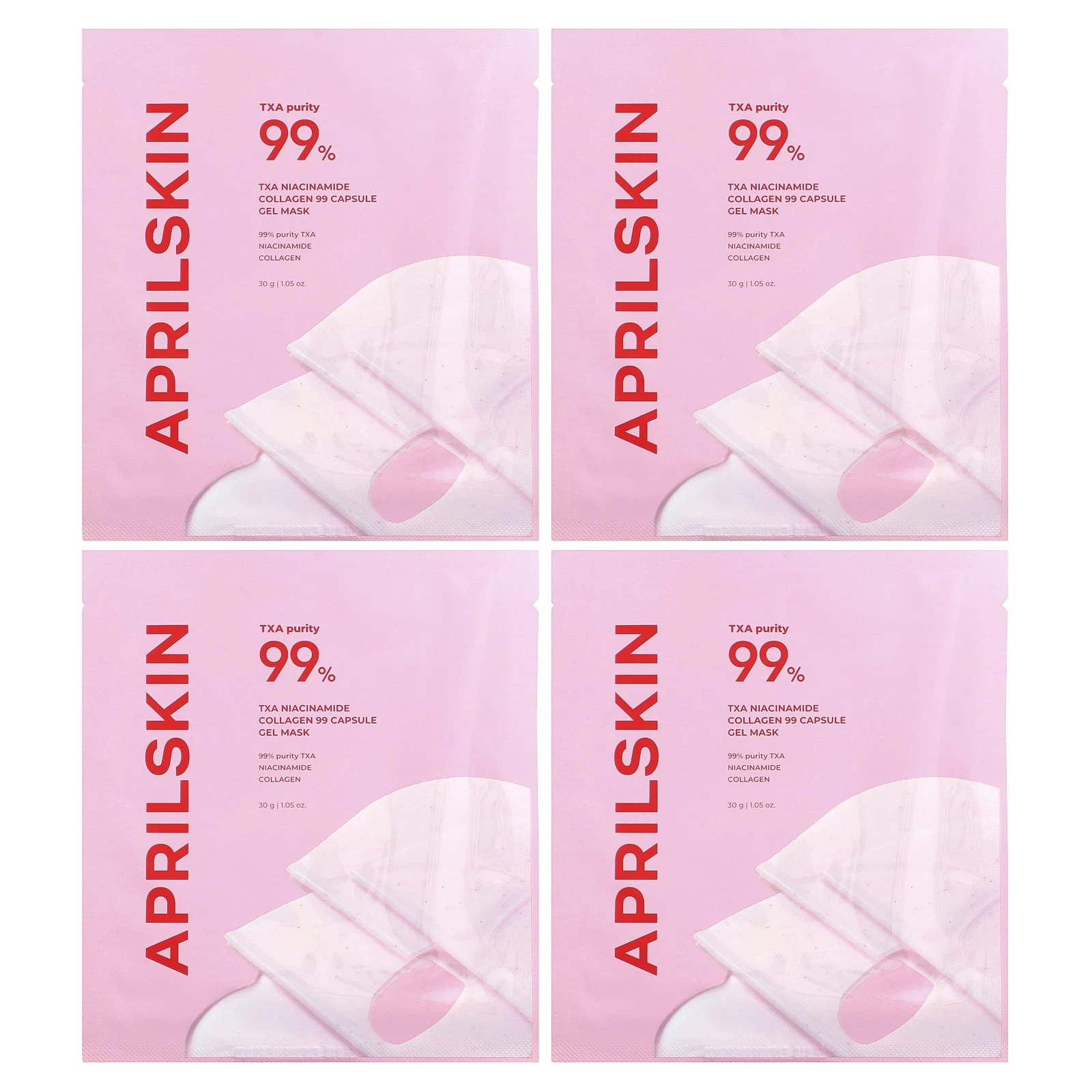 April Skin TXA Niacinamide Collagen 99 Capsule Gel Mask (4EA)