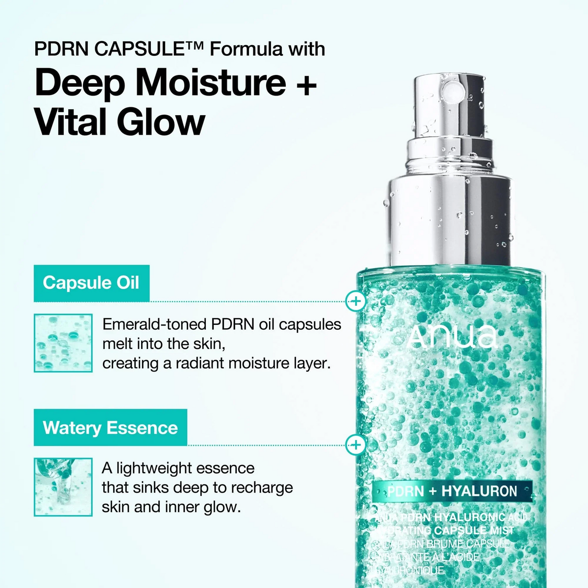 Anua PDRN Hyaluronic Acid Hydrating Capsule Mist 100ml - Image 2