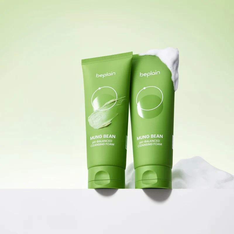 Beplain Mung Bean PH-Balanced Cleansing Foam 160ml - Image 2