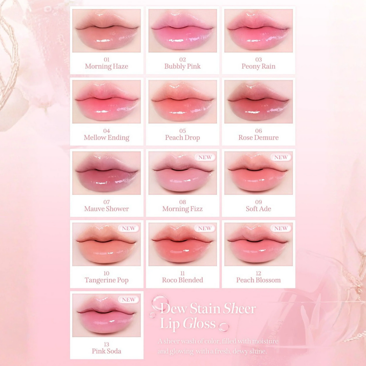 Milktouch Dew Stain Sheer Lip Gloss 4g