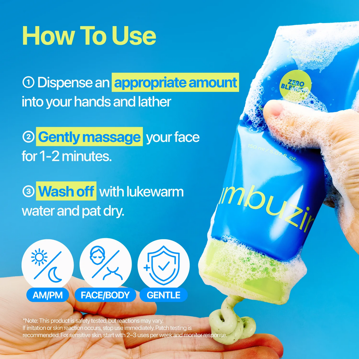 Numbuzin Zero Blemish Clarifying 2% Sulfur Cleansing Foam 150ml