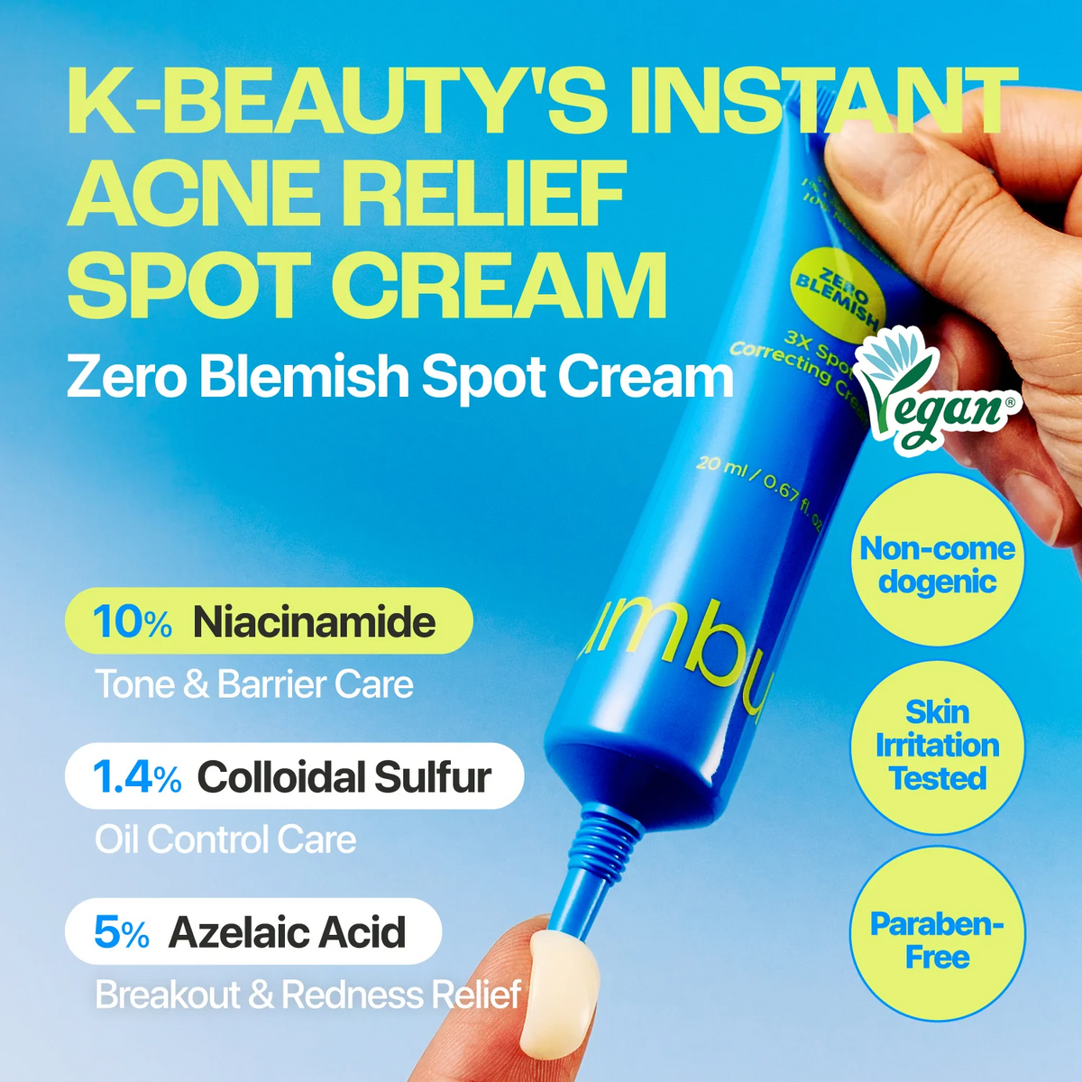 Numbuzin No.1 Zero Blemish 3X Spot Correcting Cream 20ml