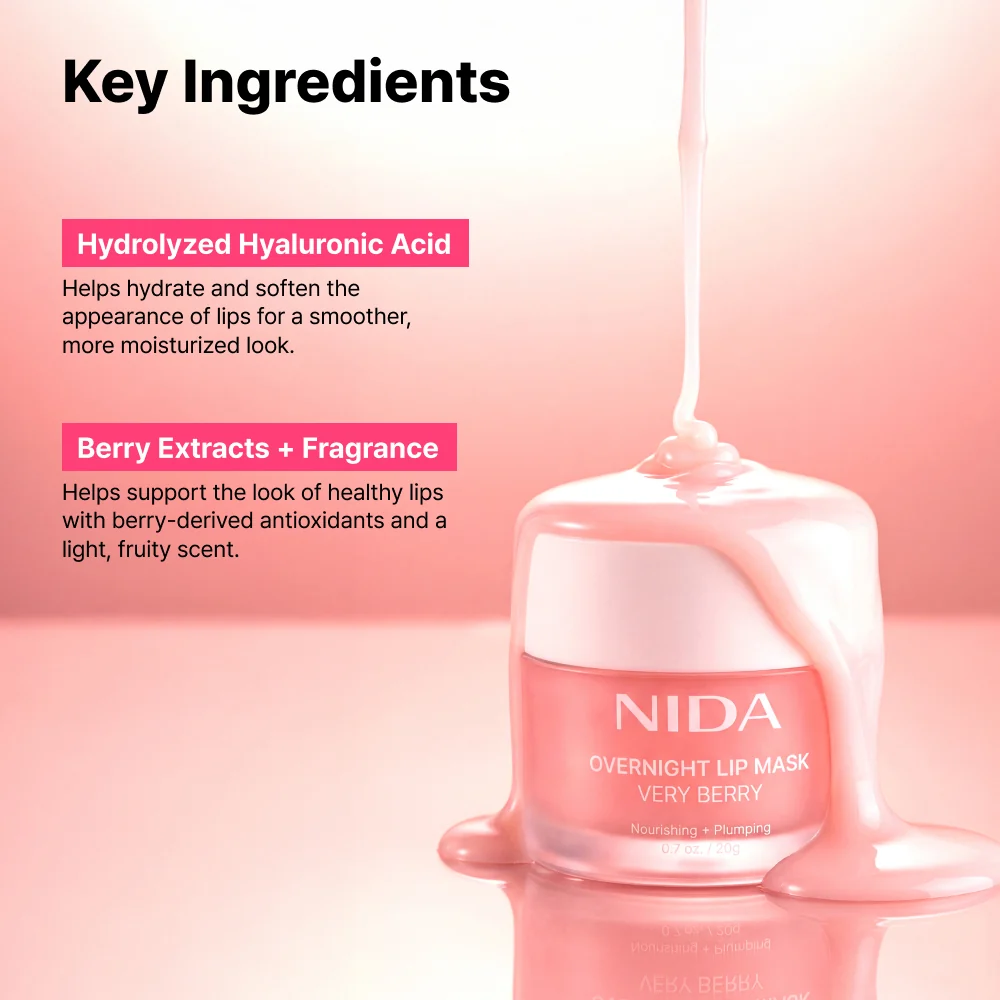 NIDA Overnight Lip Mask - Very Berry 20g