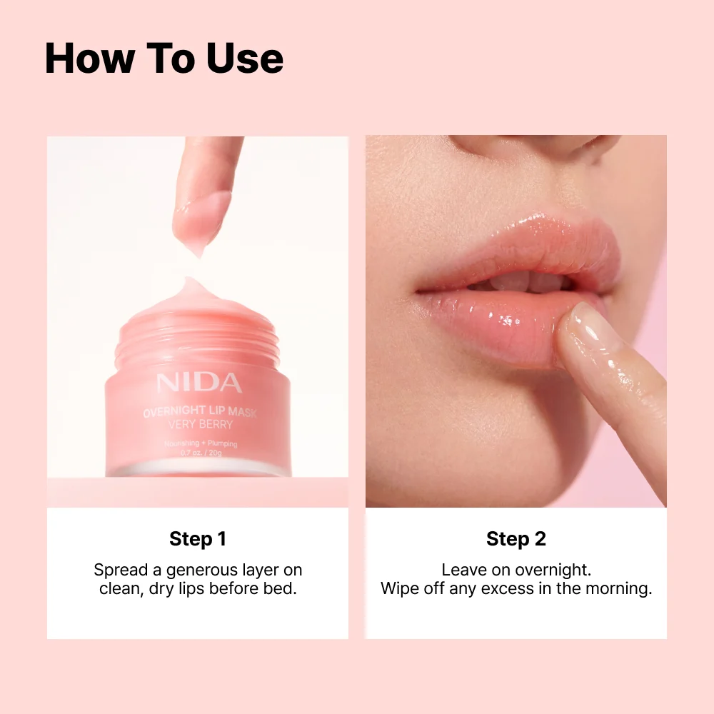 NIDA Overnight Lip Mask - Very Berry 20g