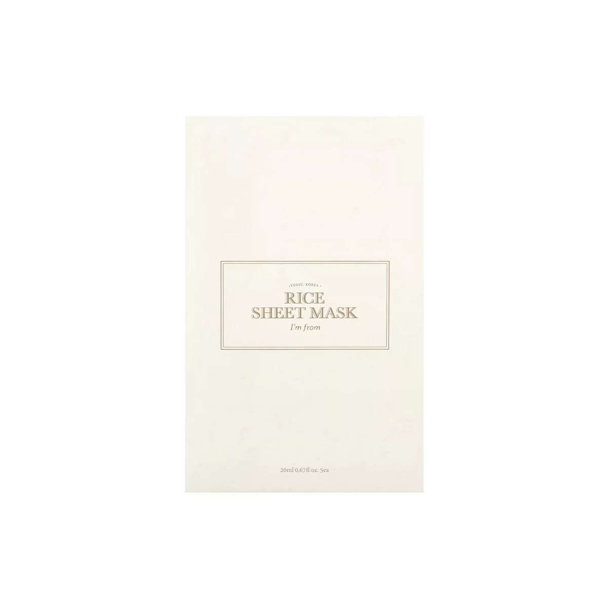I'm from Rice Sheet Mask 20ml 1ea