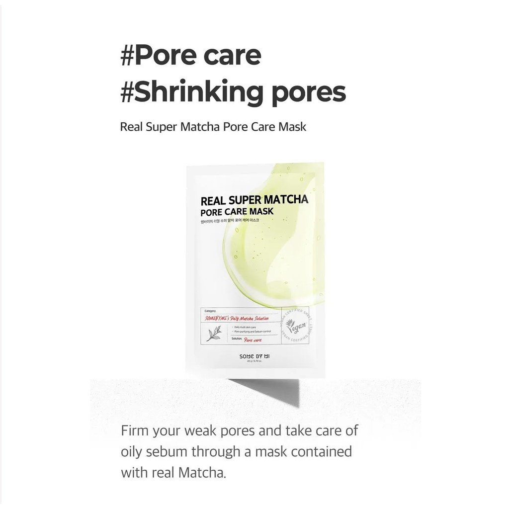Some By Mi Real Super Matcha Pore Care Mask 1Pcs