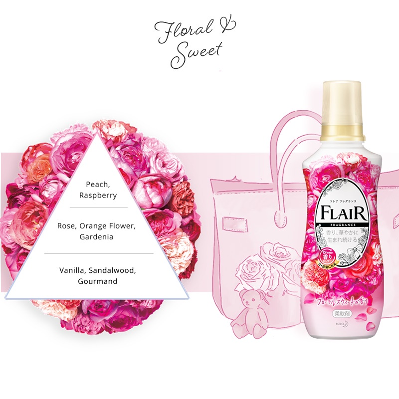 Kao Flair Fragrance Fabric Softener / Fabric Conditioner 520ml