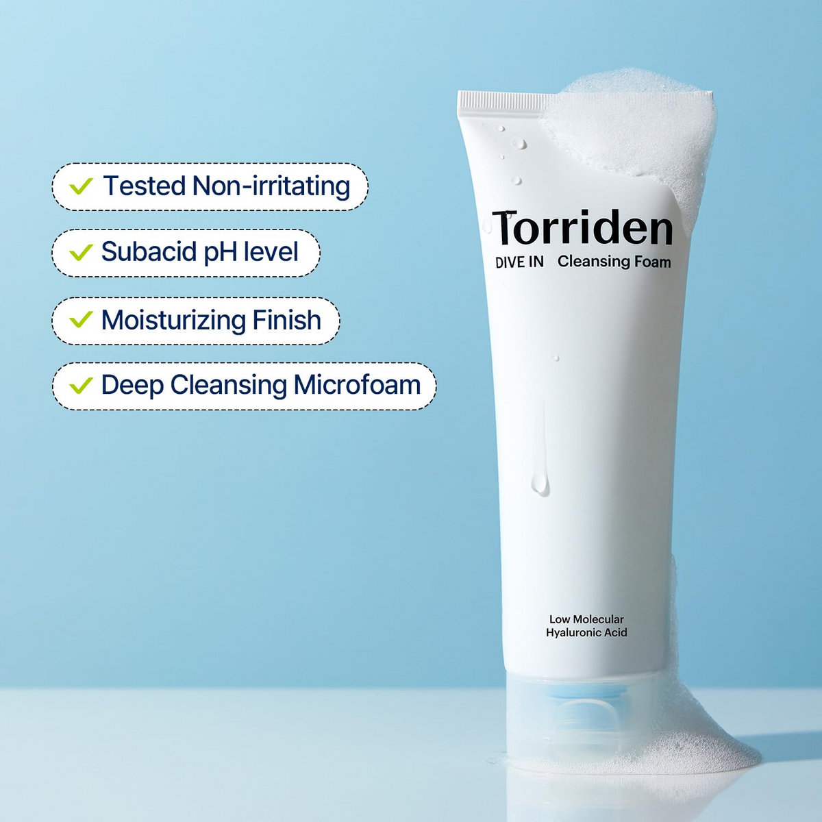 Torriden Dive-In Low Molecular Hyaluronic Acid Cleansing Foam - Image 2