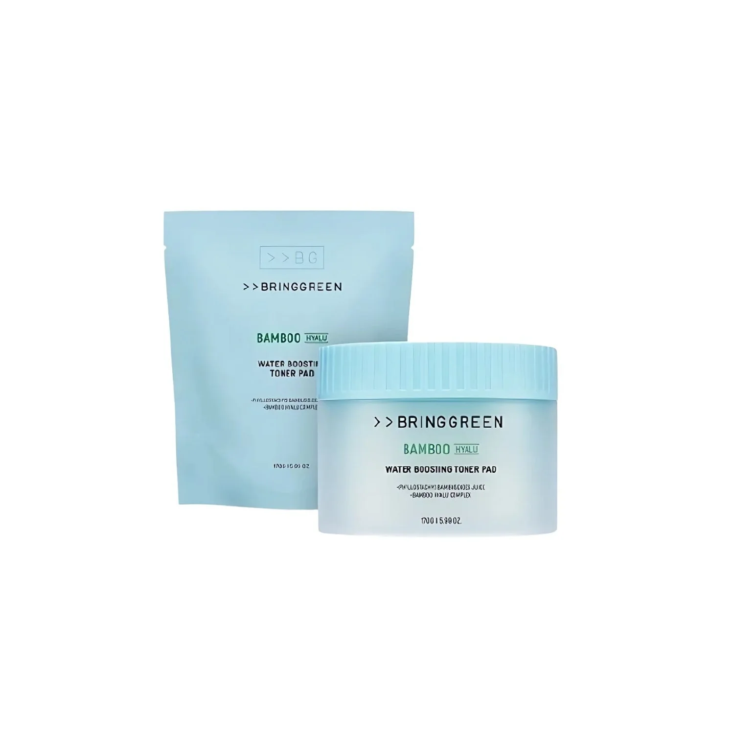 Bringgreen Bamboo Hyalu Water Boosting Toner Pad 80ea+80ea Refill