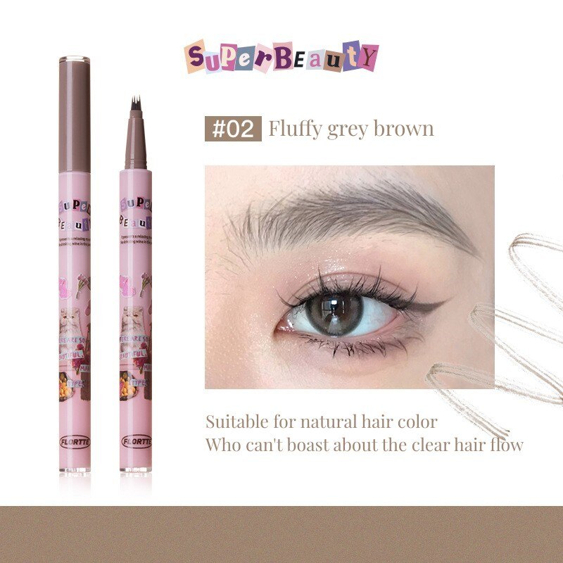 Flortte I Am Super Beauty Liquid Eyebrown Pen 0.5ml - Image 2