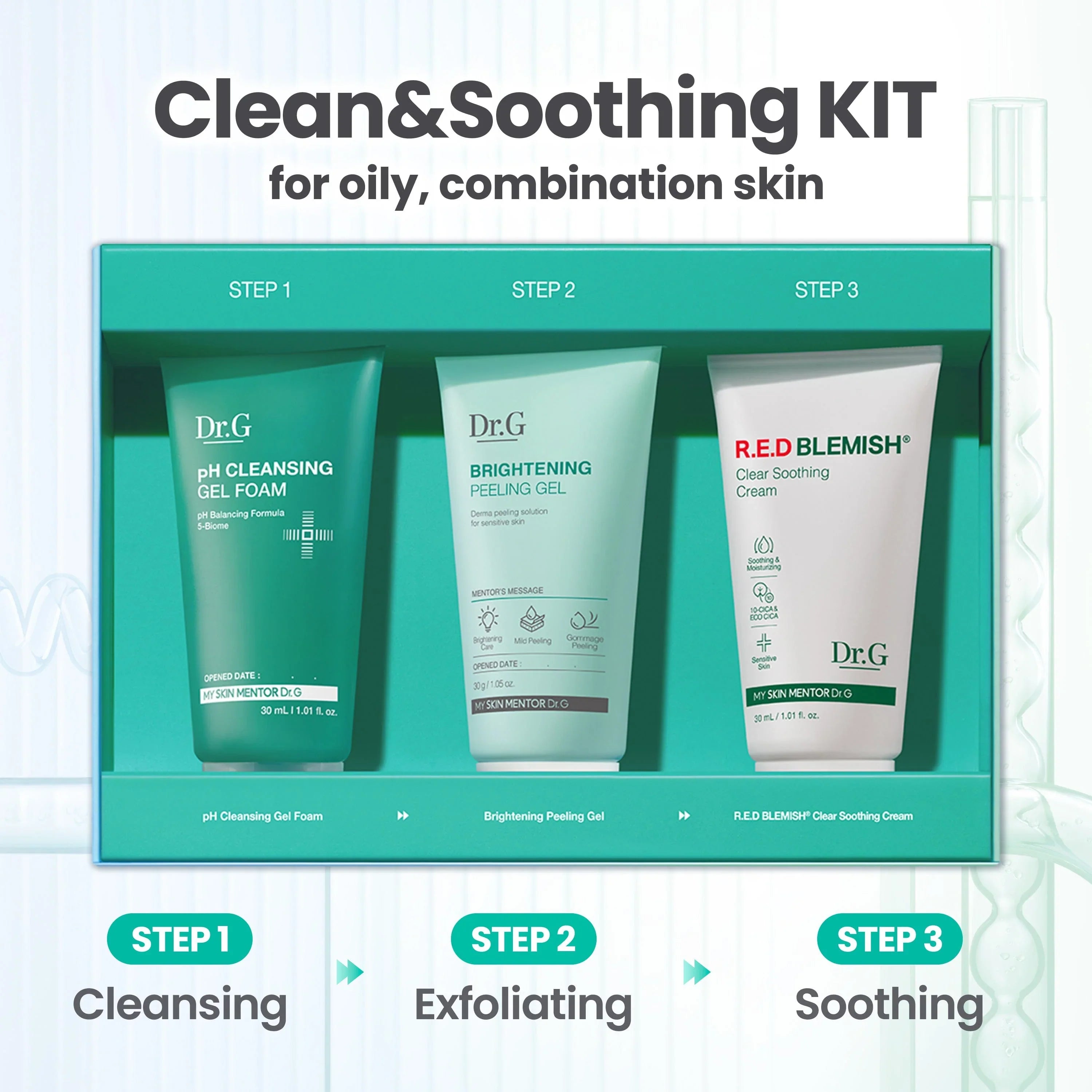 Dr.G R.E.D Blemish Clean And Soothing Trial Kit 30ml*3