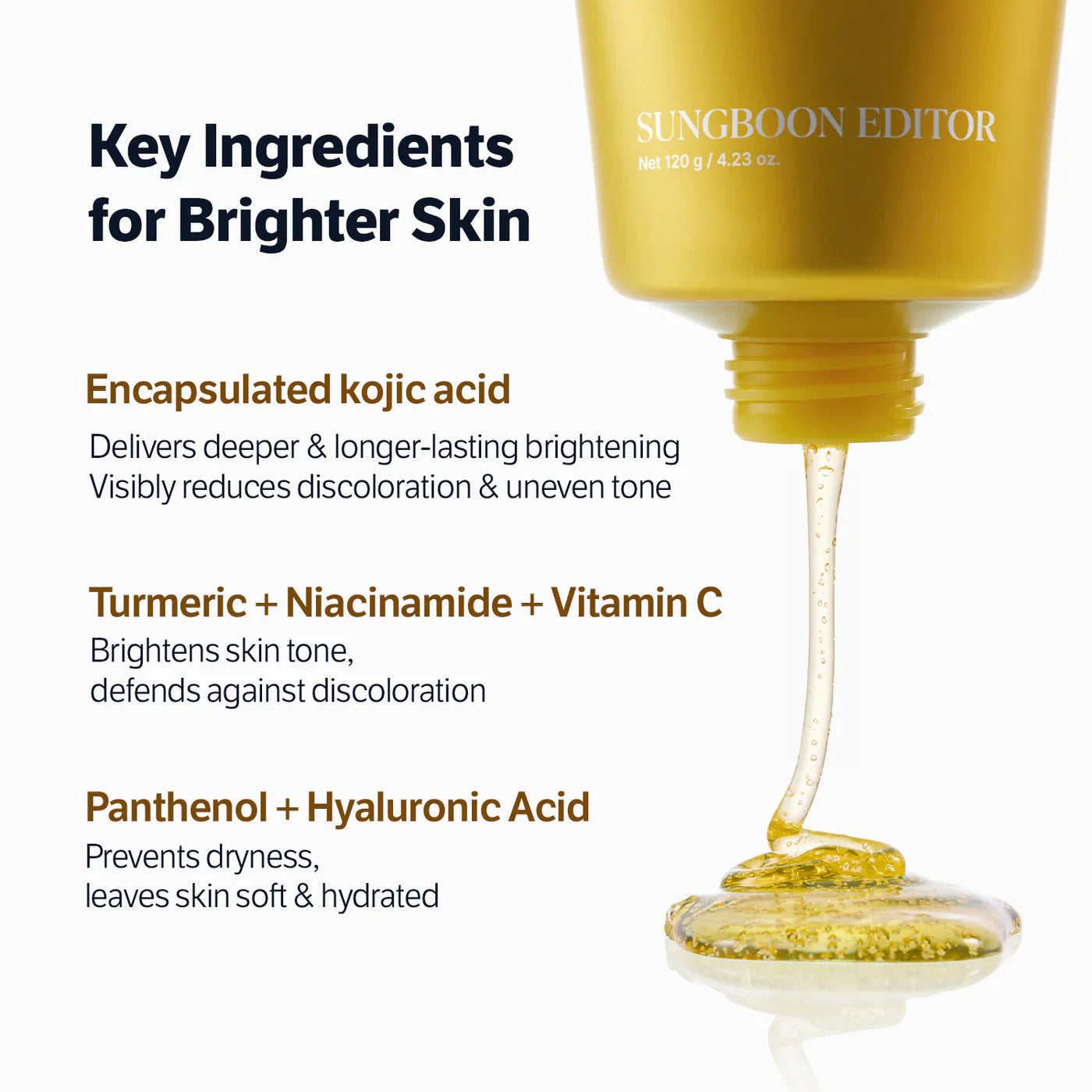 Sungboon Editor Kojic Acid Niacinamide Radiance Soothing Gel Cleanser 120g