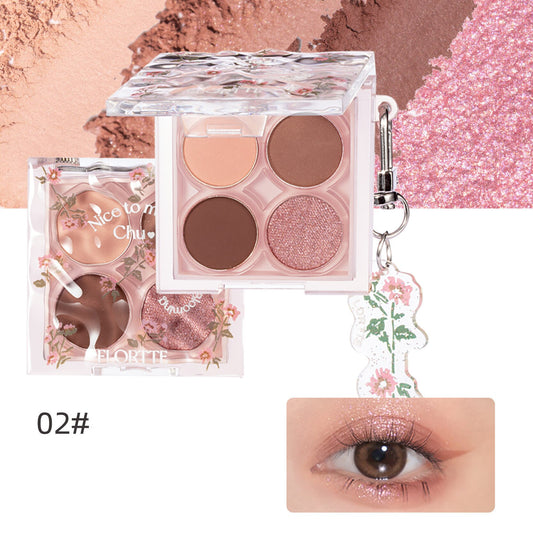 Flortte Nice to Meet Chu 4-color Eyeshadow Palette 4g